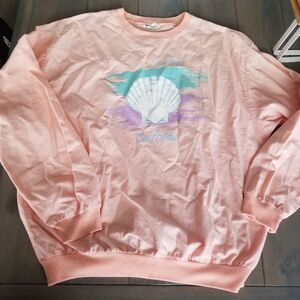 Vintage pink long sleeve San Diego shell sweatshirt made in usa 100% cotton